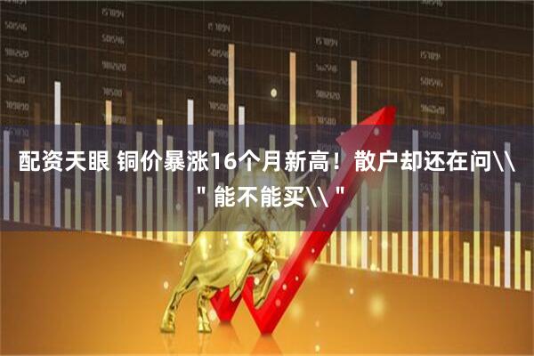 配资天眼 铜价暴涨16个月新高！散户却还在问\＂能不能买\＂